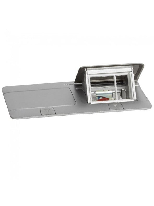 Įleidžiama modulinė dėžutė 2x4 mod. Legrand 654003 (metalinė, sidabro spalva) Įleidžiama modulinė dėžutė 2x4 mod. Legrand 654003 (metalinė, sidabro spalva)