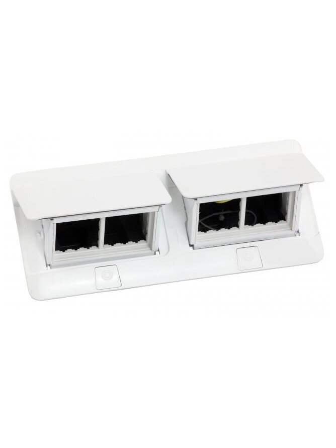Įleidžiama modulinė dėžutė 2x4 mod. Legrand 654004 (metalinė, balta) Įleidžiama modulinė dėžutė 2x4 mod. Legrand 654004 (metalinė, balta)