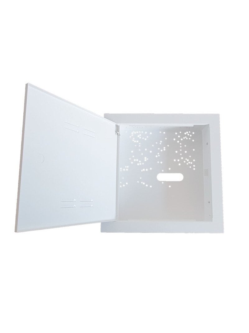 Įleidžiamas metalinis korpusas nuimumu rėmeliu FSBOX280 (280x280x80mm, baltas)