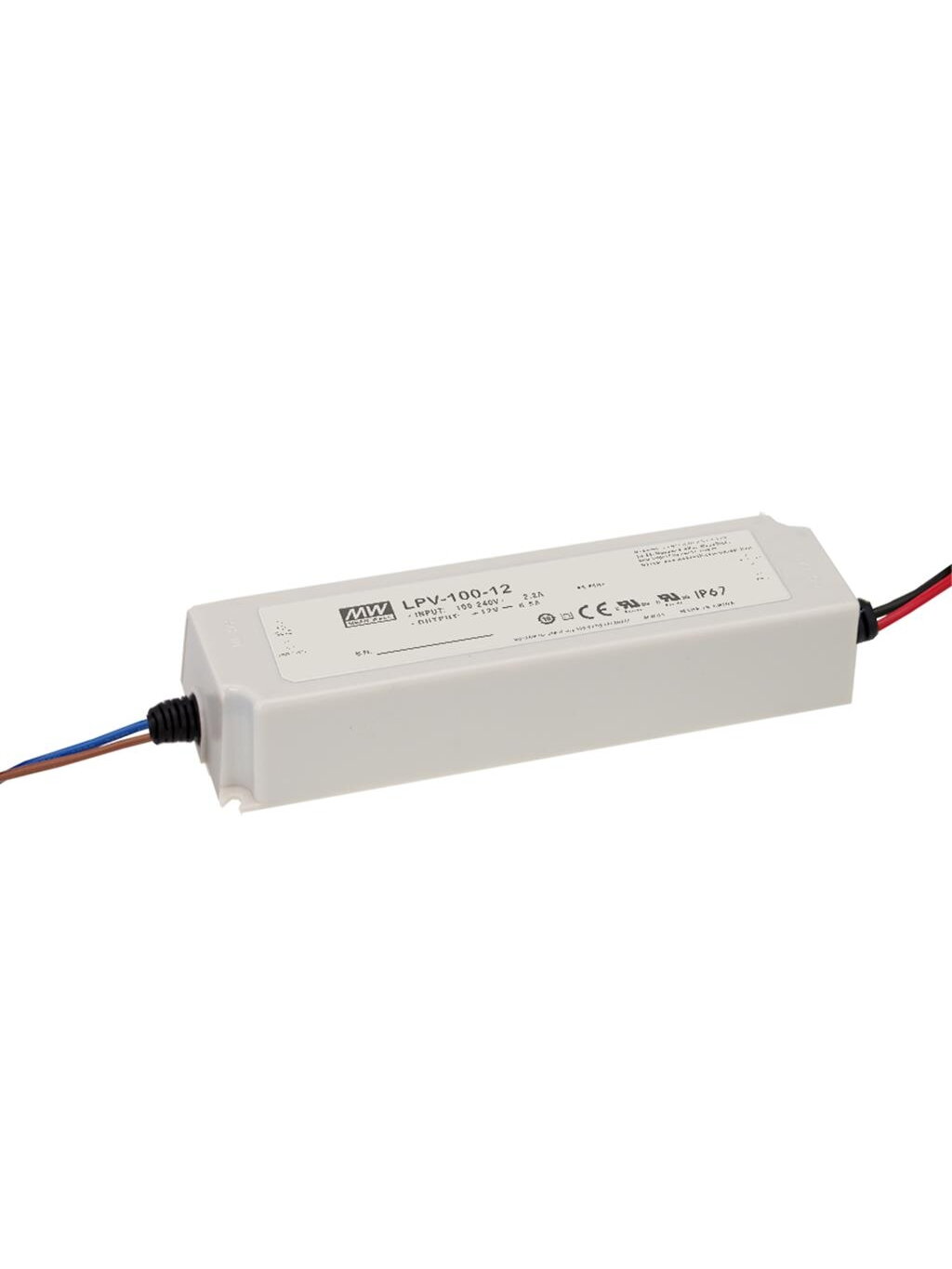 Impulsinis maitinimo šaltinis LED 24V 100W 4.2A, IP67, MEAN WELL LPV-100-24 Impulsinis maitinimo šaltinis LED 24V 100W 4.2A, IP67, MEAN WELL LPV-100-24