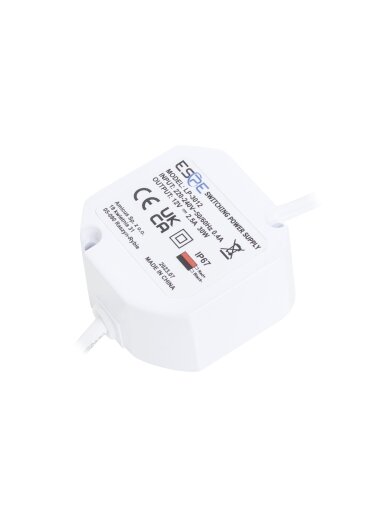 Impulsinis maitinimo šaltinis ESPE LP-3012 (30W, 2.5A/12V, hermetinis IP67, 50x47x25)