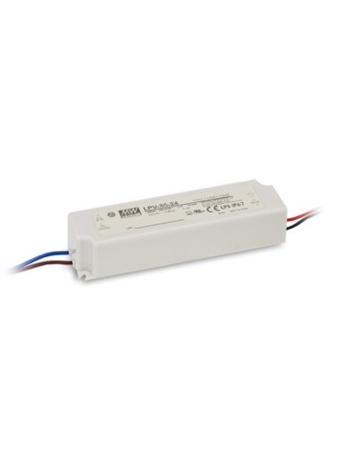 Impulsinis maitinimo šaltinis LED 24V 36W 1.5A, IP67, MEAN WELL LPV-35-24