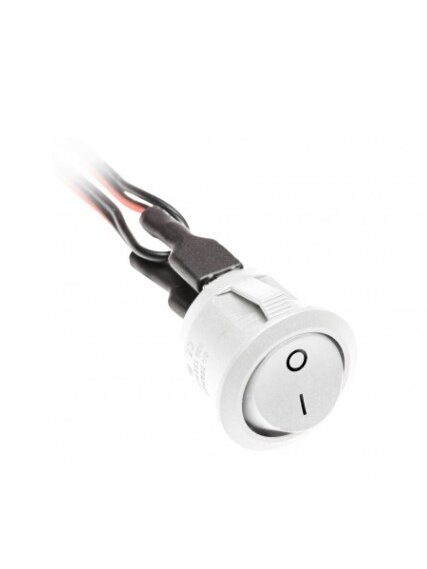 Įmontuojamas jungiklis GTV AE-WLB01-10 (baltas, 12V)