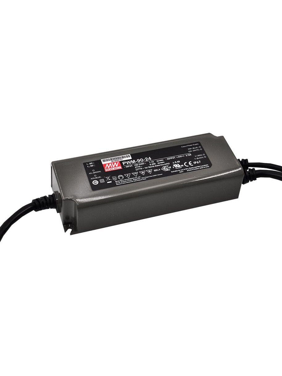 Impulsinis maitinimo šaltinis 24V 3.75A 90W IP67, dimeriuojamas