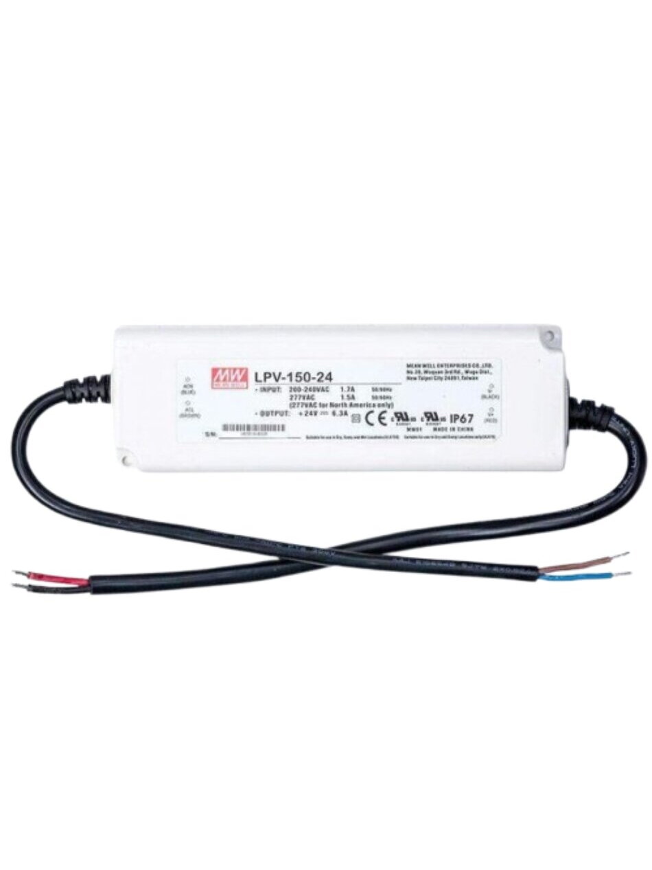 Impulsinis maitinimo šaltinis LED 24V 150W 6.3A, IP67, MEAN WELL LPV-150-24 Impulsinis maitinimo šaltinis LED 24V 150W 6.3A, IP67, MEAN WELL LPV-150-24