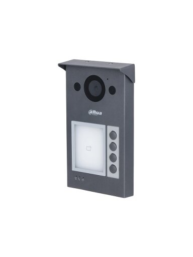 IP domofono kamera VTO3312Q-P. 4 abonentai. 2MP 125°.  SIP. IP65, IK08