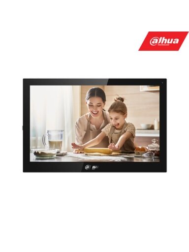 IP domofono monitorius VTH5321GB-W. 10 col. 1024x600. Wifi, PoE(802.3af). SIP. Andoid 8.1, Juodas