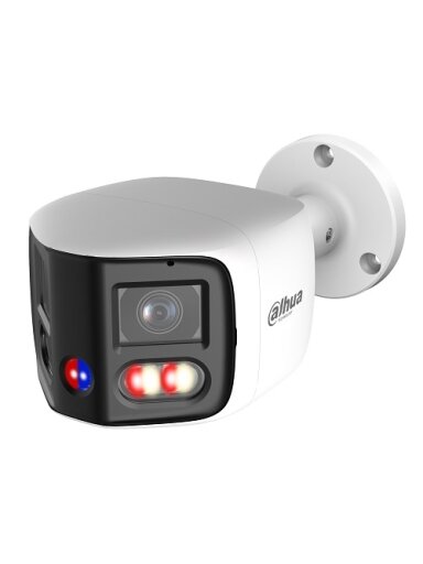 IP kam. AI 6+6MP cilindr. 180 laipsnių STARLIGHT, IR+LED pašviet. iki 30m, 12MP(5000x2500)20fps, 2.8