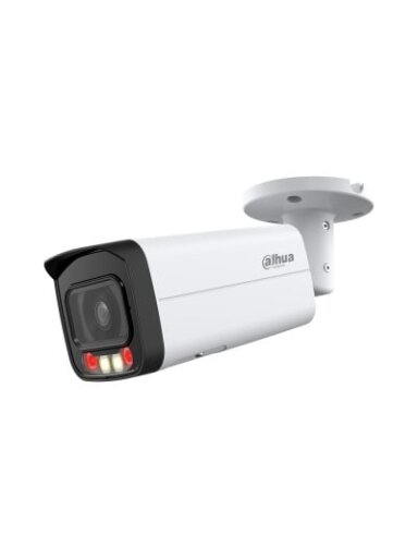 IP kamera Dahua Bullet IPC-HFW2849T-AS-IL-0360B (Balta, 8MP 4K, 3.6mm 87°, IR + LED 30m, IP67, PoE)