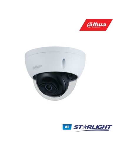 IP kamera HDBW3841E-AS 8MP, IR pašvietimas iki 30m, 2.8mm 108°, SMD, IVS, AI, IK10