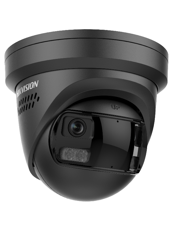IP kamera DS-2CD2387G3P-LIS2UY/SL F2.8, juoda, Dome, 8MP, panoraminė, ColorVu, antikorozin