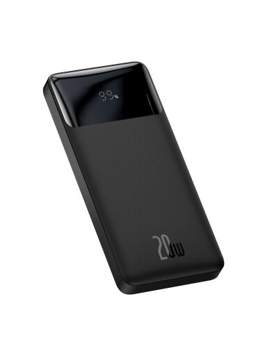Išorinis akumuliatorius (Powerbank) BASEUS PPBD050301 (10000mAh, 20W, 2xUSB + USB-C, juodas)