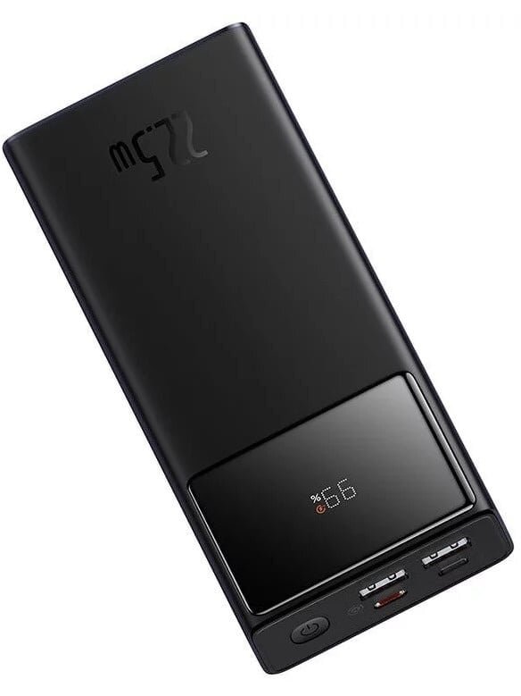 Išorinis akumuliatorius (Powerbank) BASEUS PPXJ080001 (20000mAh, 22.5W, PD3.0, QC3.0, 2xUSB + USB-C, juodas)