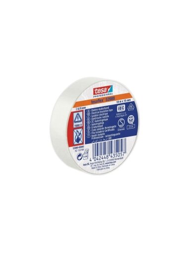 Izoliuojanti juosta TESA (balta) 10m x 15mm 53988-00065-00