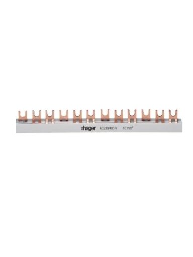 Izoliuota sujungimo šyna Hager KDN380A (3P, 57 mod., 10mm)