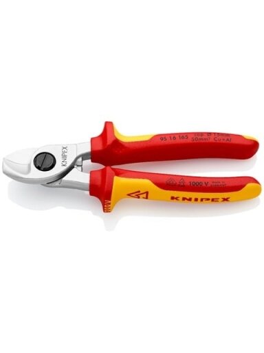 Izoliuotos kandyklės elektros kabeliui KNIPEX 9516165 (Ø15mm/50mm2, 165mm, 1000V)
