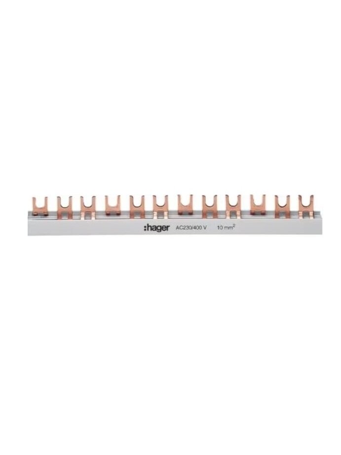 Izoliuota sujungimo šyna Hager KDN380A (3P, 57 mod., 10mm) Izoliuota sujungimo šyna Hager KDN380A (3P, 57 mod., 10mm)