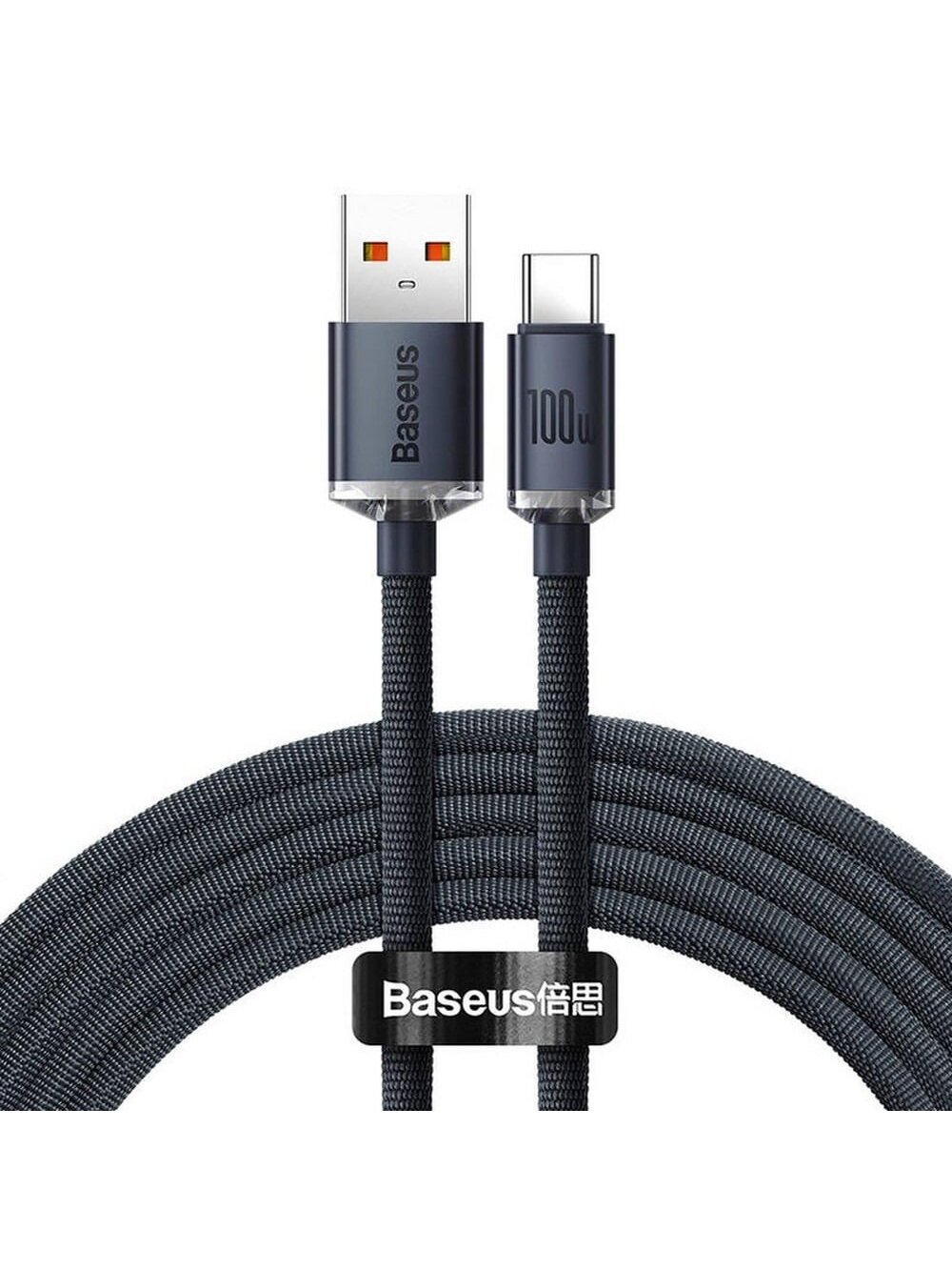 Kabelis USB A - USB C BASEUS CAJY000401 (1.2m, QC3.0, 100W, juodas) Kabelis USB A - USB C BASEUS CAJY000401 (1.2m, QC3.0, 100W, juodas)