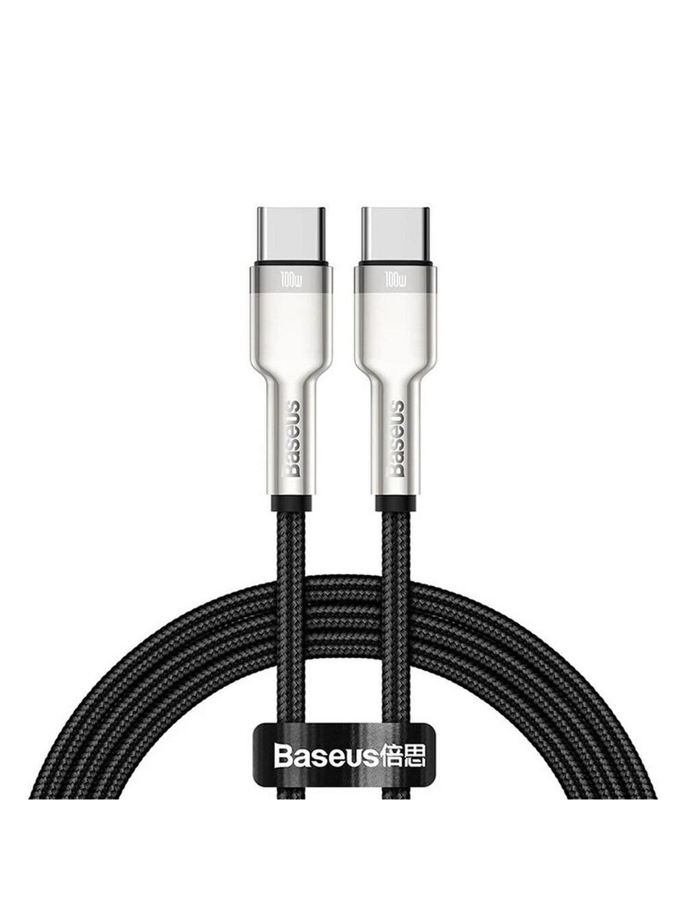 Kabelis USB C - USB C BASEUS CATJK-D01 (2.0m, 100W, duomenų perdavimui ir krovimui, juodas) Kabelis USB C - USB C BASEUS CATJK-D01 (2.0m, 100W, duomenų perdavimui ir krovimui, juodas)