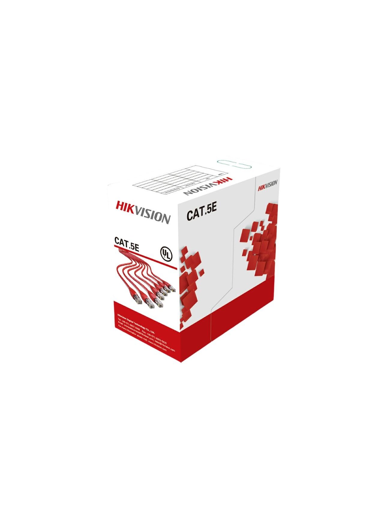 Kabelis ryšio Hikvision UTP 5E (Gysla-0.50mm, ritė 305m) DS-1LN5E-S