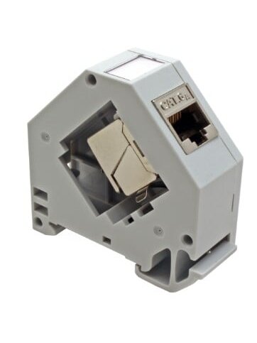 Kampinis adapteris RJ45 keystone lizdui (montuojamas ant DIN bėgelio)