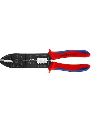 Kabelio nužievinimo ir jungčių užspaudimo replės KNIPEX 1396200