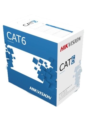 Kabelis ryšio Hik-vision UTP 6E (Gysla-0.53mm, ritė 305m, vidaus) DS-1LN6-UE-W