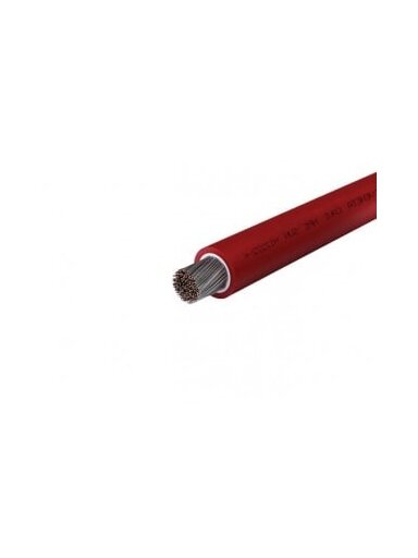 Kabelis SOLAR H1Z2Z2K 1x6 (raudonas, Dca, 1 m)