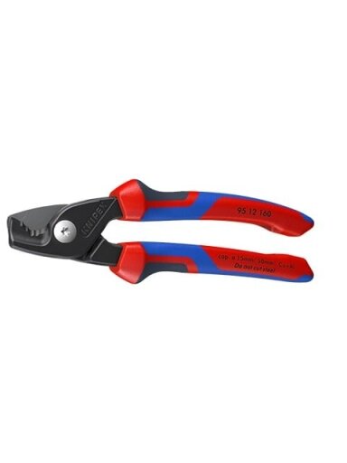 Kabelių kirpimo žirklės KNIPEX 9512160 (160mm, Ø15mm/50 mm2)