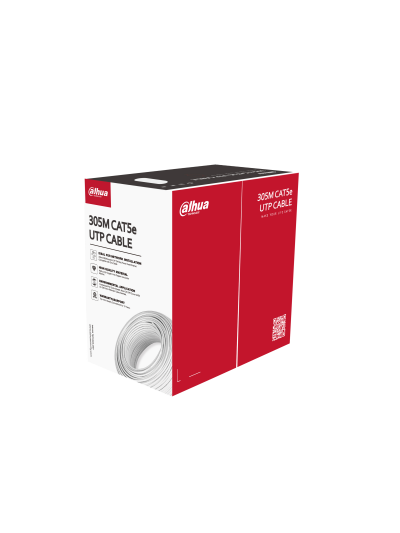 Kabelis ryšio Dahua UTP5e PFM920I-5EUN (Cat5e, HDPE, PoE, PVC, ritė 305m)