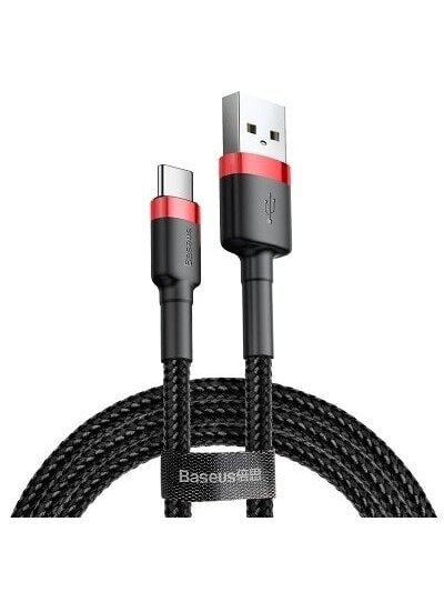 Kabelis USB A - USB C BASEUS CATKLF-B91 (1.0m, QC3.0, nailoninis, raudonas/juodas) Kabelis USB A - USB C BASEUS CATKLF-B91 (1.0m, QC3.0, nailoninis, raudonas/juodas)