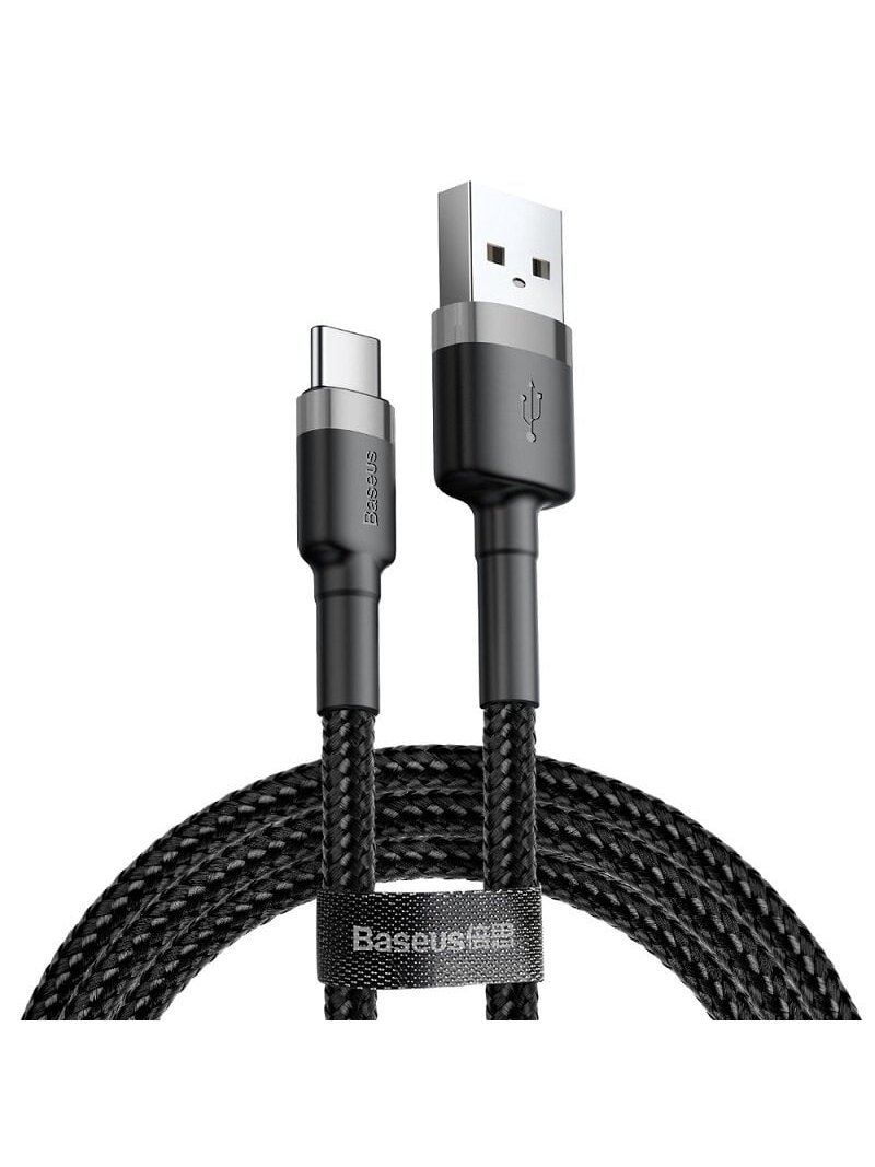 Kabelis USB A - USB C BASEUS CATKLF-UG1 (3.0m, QC3.0, nailoninis, pilkas/juodas) Kabelis USB A - USB C BASEUS CATKLF-UG1 (3.0m, QC3.0, nailoninis, pilkas/juodas)
