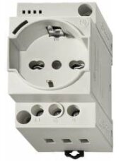 Kištukinis lizdas ant DIN bėgelio su įžeminimu Finder 7U0082300010 (LED indikacija, 16A)