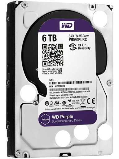 Kietas diskas WD Purple WD60PURX Surveillance 6 TB