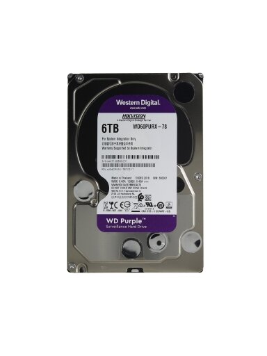 Kietas diskas WD Purple WD62PURX-78 Hikvision Surveillance 6 TB