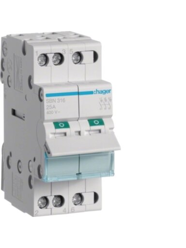 Kirtiklis Hager SBN316 (3P, 16A, 400V, 2 mod.)