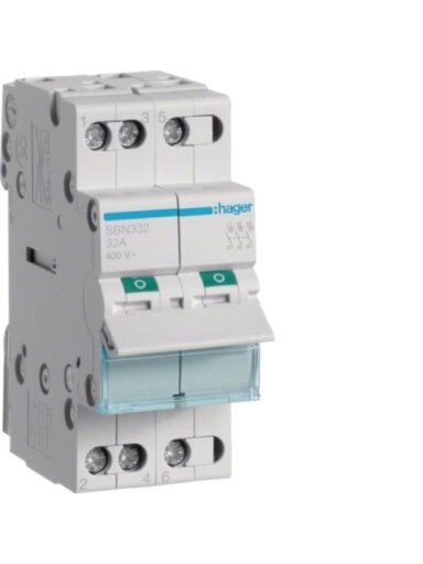 Kirtiklis Hager SBN332 (3P, 32A, 400V, 2 mod.)
