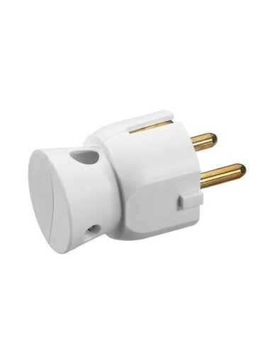Kištukas Legrand 050316 (baltas, laidas iš šono, 16A, 250V)