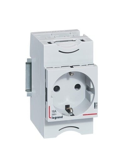 Kištukinis lizdas ant DIN bėgelio su įžeminimu Legrand 004285 (16A, 230V)