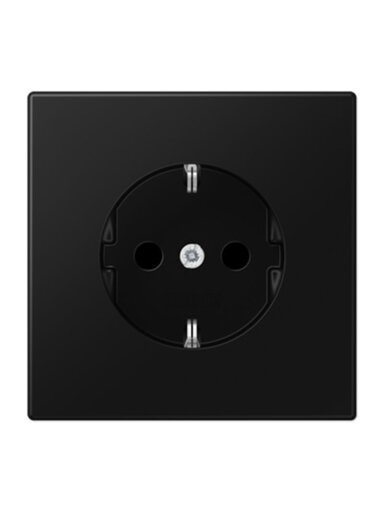 Kištukinis lizdas su įžeminimu JUNG LS1520SWM (juodas, matinis, 16A/250V)