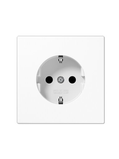 Kištukinis lizdas su įžeminimu JUNG LS1520ww (baltas, 16A/250V)