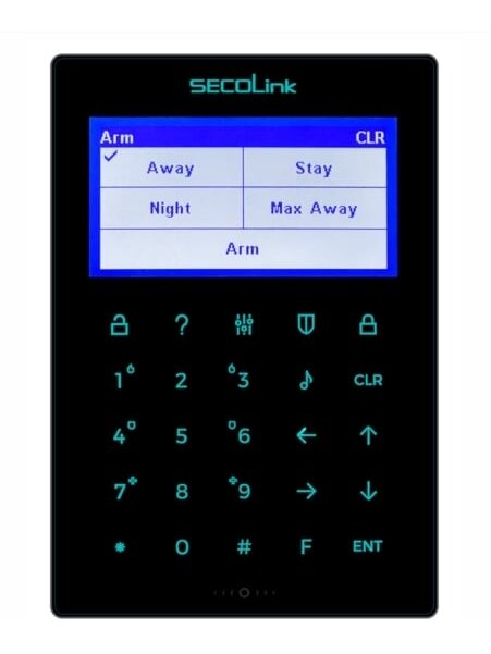 Klaviatūra SECOLINK KM25M (juoda, LCD, balso pranešimai, liečiamas ekranas)