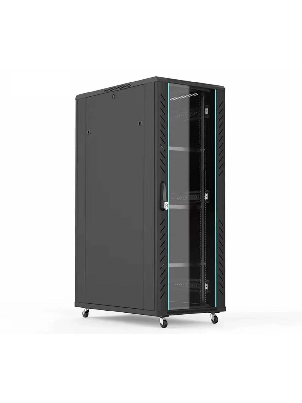 Komutacinė spinta 19'' pastatoma 42U 800x800x2050 (nesurinkta, juoda)