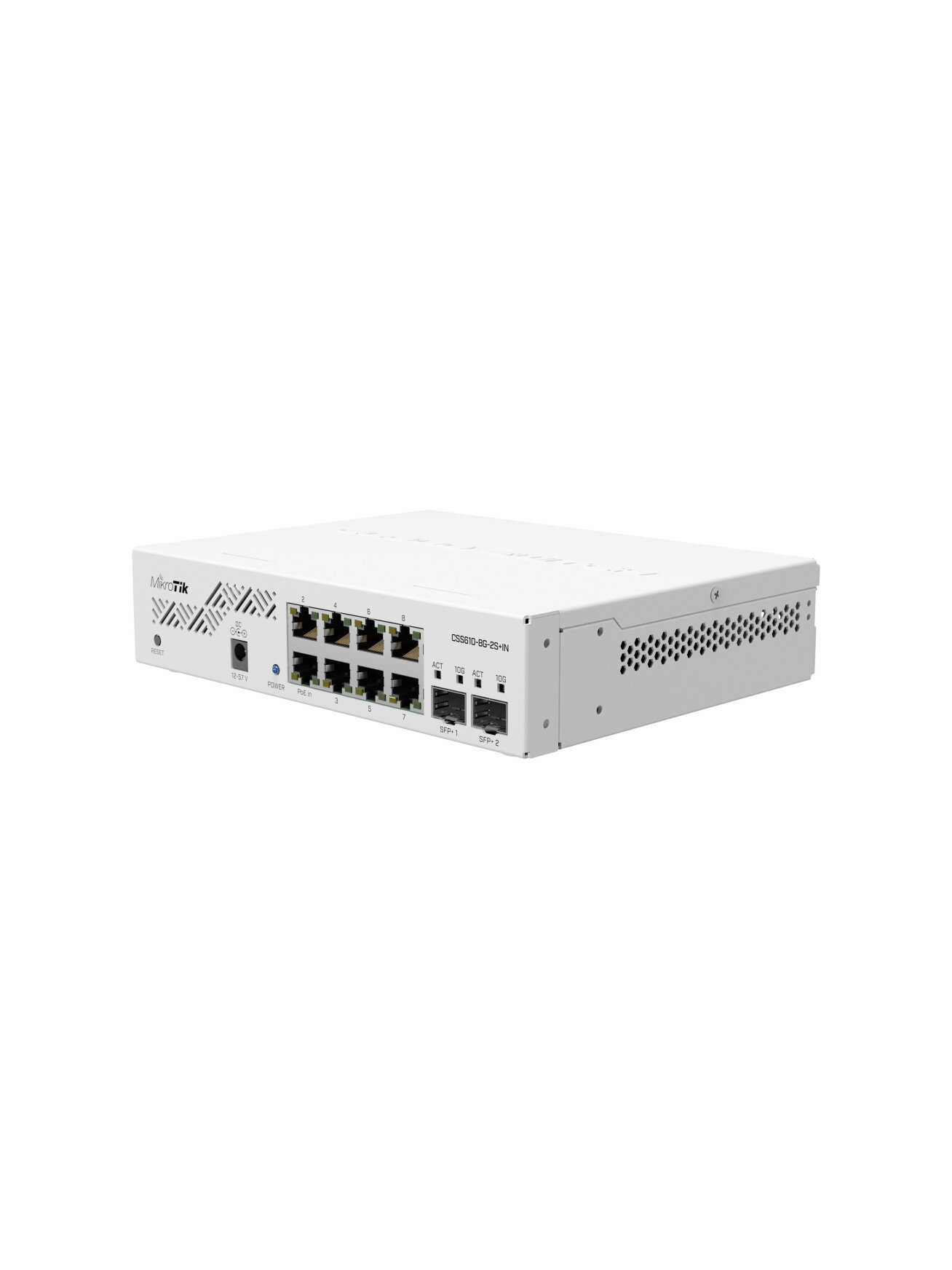 Komutatorius 10 prievadų Mikrotik CSS610-8G-2S+IN Komutatorius 10 prievadų Mikrotik CSS610-8G-2S+IN