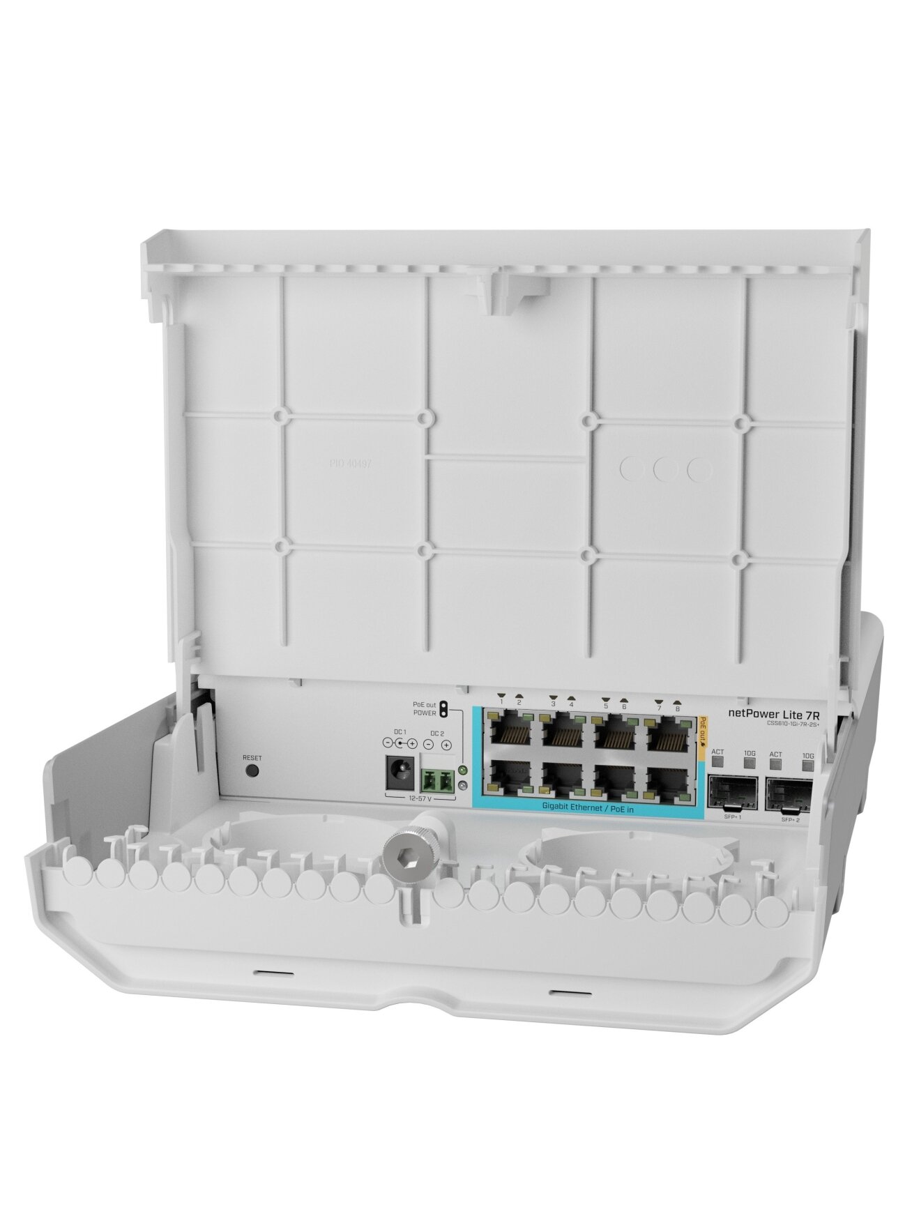 Komutatorius 8 prievadų Mikrotik CSS610-1Gi-7R-2S+OUT Komutatorius 8 prievadų Mikrotik CSS610-1Gi-7R-2S+OUT