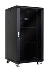 Komutacinė spinta 19" 22U 600x600x1166 (juoda, pastatoma)