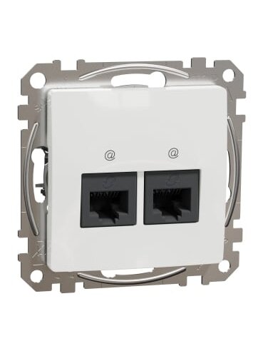 Kompiuterinis lizdas 2xRJ45 UTP cat.6 Schneider Electric Sedna Design SDD111462 (baltas)