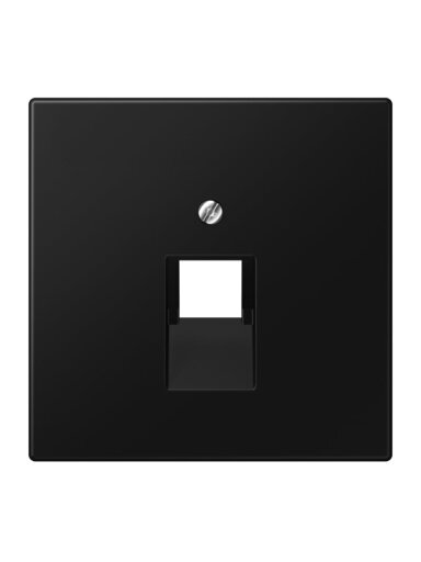 Kompiuterinio lizdo apdaila JUNG LS969-1UASWM (juoda, matinė, 1xRJ45)