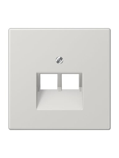 Kompiuterinio lizdo apdaila JUNG LS969-2UALG (pilka, 2xRJ45)