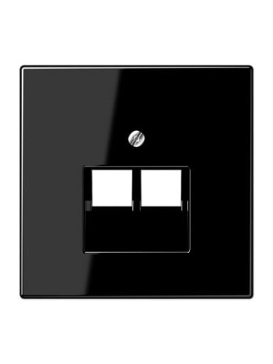 Kompiuterinio lizdo apdaila JUNG LS969-2UASW (juoda, 2xRJ45)